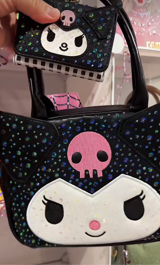 *Pre-order* Kuromi Bedazzled Purse and Wallet
